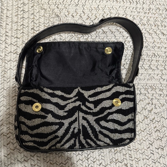 Staud Tommy Beaded Zebra Shoulder Bag - Picture 10 of 16